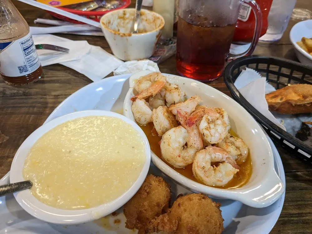 Garlic Butter Shrimp with Grits